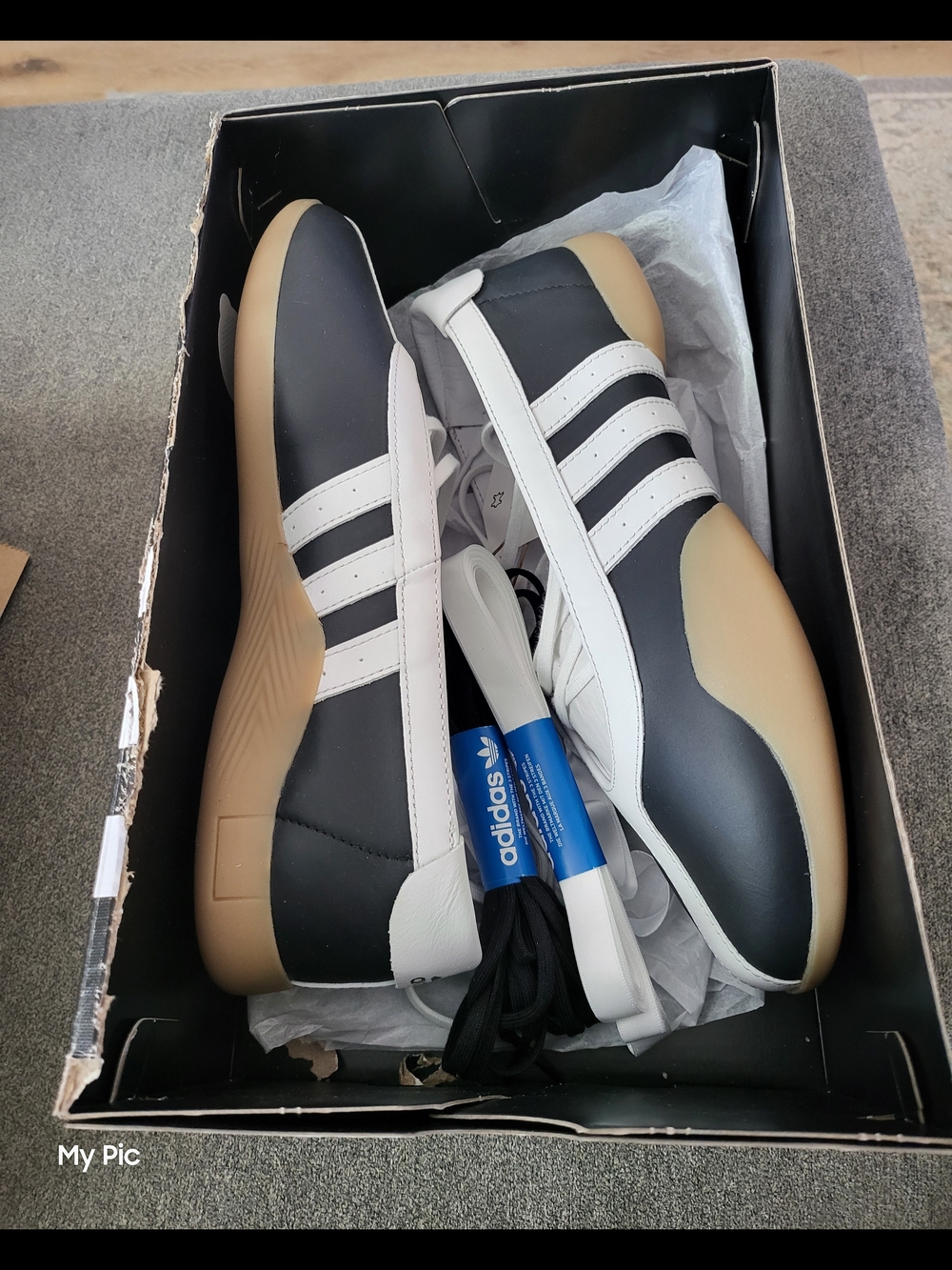 Adidas Lace-Up Black & White Taekwondo Ballet Sneakers - Picture 4 of 4